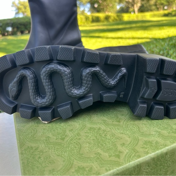 GUCCI  Women Interlocking GG High Leather Boots NIB 39.5 - Picture 9 of 12